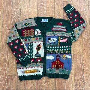 Signatures by Northern Isles Patterned Cardigan - Sz L